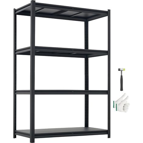 Étagère de Rangement, 4 Niveaux Réglables, Étagère Charge Lourde Modulable 1030x522x1529 mm, Capacité de Charge Totale 1088,6 kg, Rayonnage Métallique pour Garage, Atelier, Entrepôt et Cave (1/5)