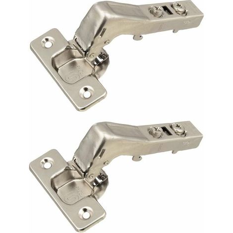 – Lot de 2 charnières droites invisibles 90° type clip – Pour meubles d'angle et suspendus – Installation rapide sans vis – Haute qualité (1/2)
