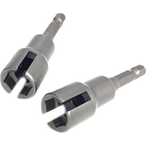 (Lot de 2) Jeu d'embouts pour écrous à ailettes, douilles pour perceuse, clés à douille, outils pour écrous et vis à tête hexagonale de 1/4 pouce.