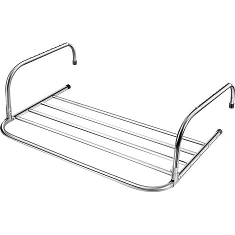 Folding Hanging Clothes Airer, Stainless Steel Clothes Airer with Folding Arms, Quick Dry, Space Saving, for Balcony, Radiator, Railings, Indoor and Outdoor (40cm) (1/5)