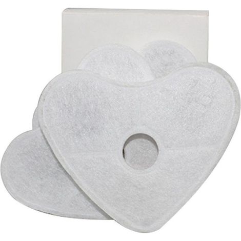 Set mit 4 herzförmigen Wasserbrunnenfiltern, Doppelfiltersystem, Geschenk (1/4)