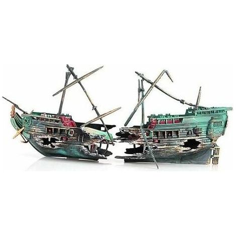 Shipwreck - Resin Aquarium Decoration - For Freshwater and Saltwater Tanks - Safe for Fish - 1 Piece (1/5)