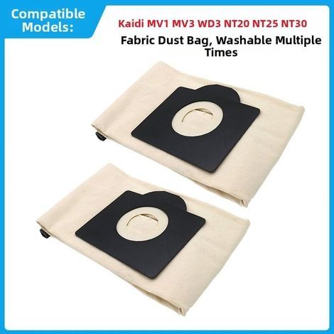 Sacs à poussière lavables pour aspirateurs Kärcher MV3, WD3, NT20, NT30, WD3 (1/4)