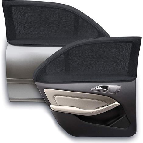 Sonnenschutz fürs Auto, 2-teiliges Set Auto-Sonnenschutzsocken zum Blockieren von UV-Strahlen, Sonnenschutz für Rücksitze, Kinder und Haustiere (Schwarz) (XL) (1/5)