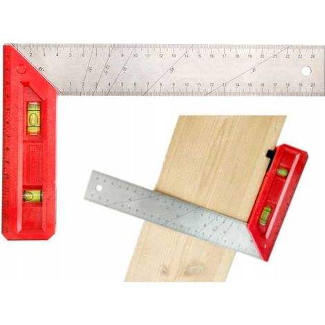 Squadra da carpentiere universale con livella KD10725 200mm kraft&dele (1/2)