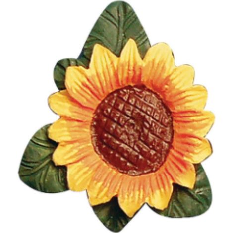 RAYHER - 6 PEZZI - BOCCIOLI GIRASOLE DIPOLIRESINA 2,5CM