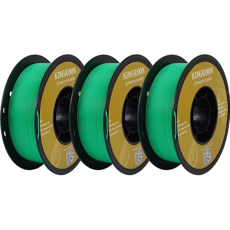 Filamento PLA, diametro 1,75 mm, compatibile con stampanti FDM, 3 kg, verde. (1/2)