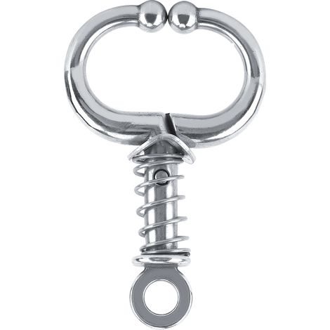 Anello per naso di toro in acciaio inox – clip nasale arrotondata a molla – accessorio da cucina – per animali da allevamento
