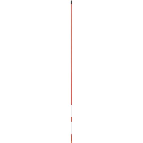 Balises de cour pour allée, 100 pièces 183 cm de long 7,87 mm de diamètre, réflecteurs haute visibilité avec 12 mèches acier, piquets réfléchissants en fibre de verre pour parkings, trottoirs et dénei (1/5)