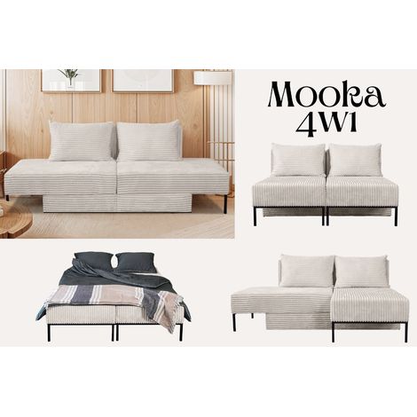 Sofa mit schlaffunktion, Ecksofa, Betten, Liegestuhl, MOOKA 4in1-Multifunktions-System, stoff Velo (1/5)