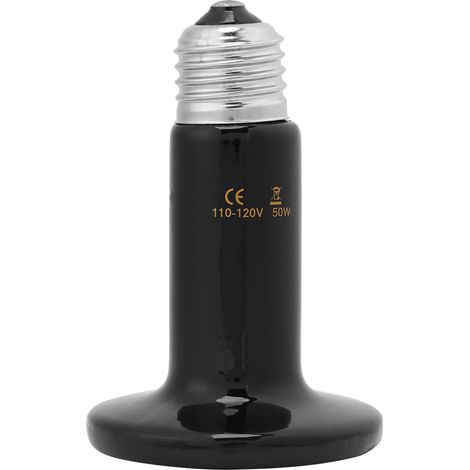 Ampoule chauffante infrarouge 50W pour reptiles, émetteur en céramique 110V (1/5)