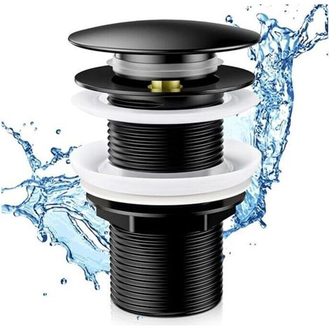 Sink Drain Plug Without Overflow, Pop-up Bathroom Drain Plug, Universal Standard-G 1 1/4 with Gasket for Kitchens, Bathrooms, Sinks, Basins (1/5)