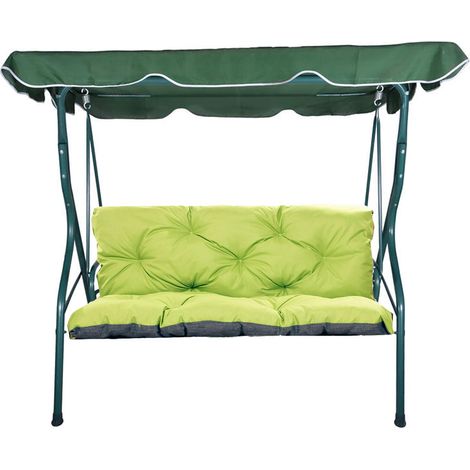 Coussins pour balancelle extérieur 160 x 60 x 50cm, Coussins de balancelle 3 places Chaux, SETGARDEN