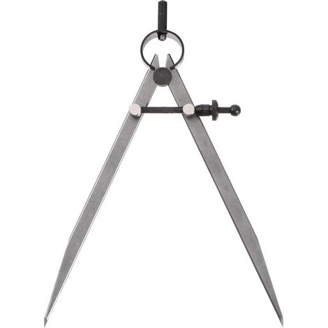 Compas à Ressort à Branches Plates - [8 Pouces] Compas à Ressort en Acier au Carbone avec Écrou Solide pour le Dessin et le Travail Des Métaux, Branche Plate (1/5)