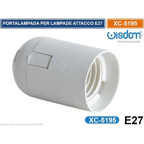 PORTALAMPADA IN PLASTICA PER LAMPADINE ATTACCO E27 - XC-5195