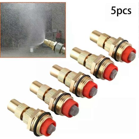 5Adjustable Spray Nozzle Lawn Sprinkler Garden Watering Irrigation Spray Nozzle with 1/2 Inch Thread Male Connection (1/5)