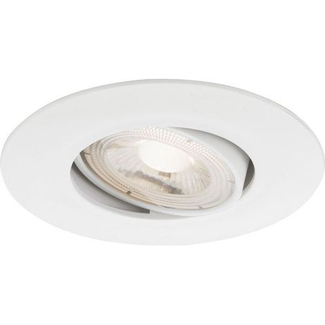 Ultraflache LED Einbauleuchte, Ø 9 cm, 5 W, Weiß, Briloner Leuchten