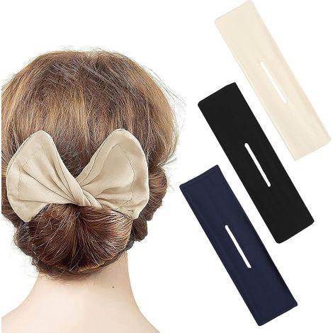 Set di 3 accessori per acconciature con elegante fascia per capelli e strumento per chignon francese, per donne e ragazze. (1/5)