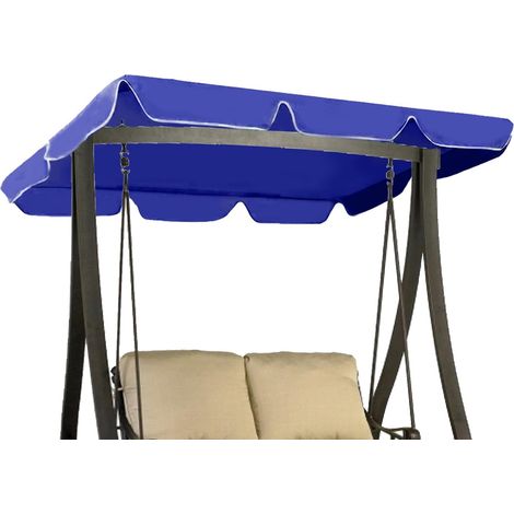 Outdoor Swing Canopy Replacement Cover, Adorable Compact Garden Hammock Top Covers, Heavy Duty Tear-Proof Anti-UV Waterproof Canopy for 2 to 3 Seater Swings Chair Bench Seat (1/5)