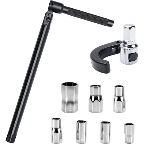 Clé de robinet sur pied - Outil de montage sanitaire pour robinet de lavabo - 13 mm - 8-17 mm - Outil universel pour installations sanitaires (1/5)