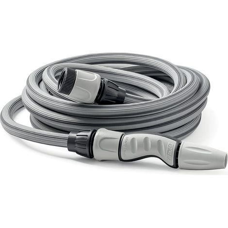 Kit d'irrigation avec Tuyau Extensible jusqu'à 15 m, réparable, avec Accessoires, pour l'irrigation de potagers, Fleurs, Plantes et Jardins. (1/3)