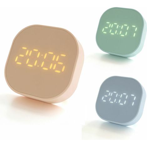 Chronograph Alarm Clock, Dual Temperature Display, Kitchen Timer, 1W Magnetic Clock, Pink - Pink (1/4)
