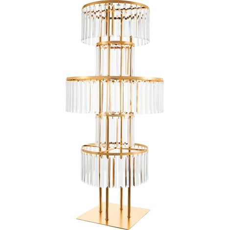 Support de centre de table, design à 5 niveaux, acrylique et fer durables, Fond carré (1/2)