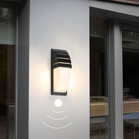 9W LED-Wandleuchte, moderne einfache Wandleuchte, weiße Induktionslampe, wasserdichte Nachtlicht für Garten, Balkon, Terrasse, Flur, Patio, Außenwand (1/5)