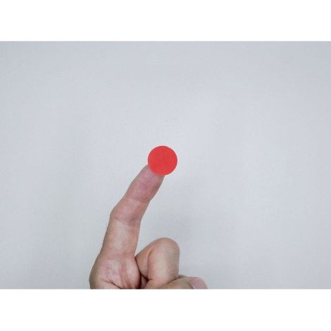 Pastilles adhésives repositionnables Ø 20 mm Avery rouge - Rouleau de 500 - Rouge