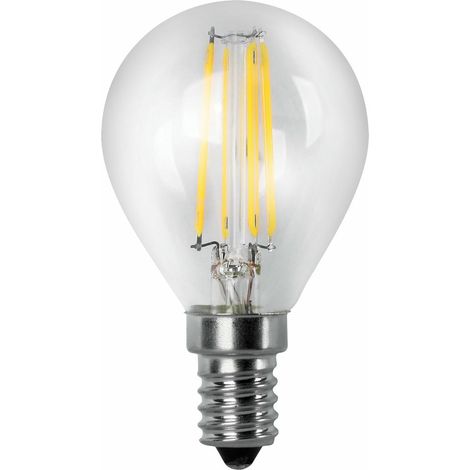 Bombilla LED Filamento Esférica Clara E14 4W Cálida Matel (1/2)
