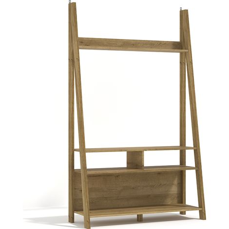 Tiva Ladder TV Unit - MDF - L38.6 x W105 x H175.4 cm - Oak