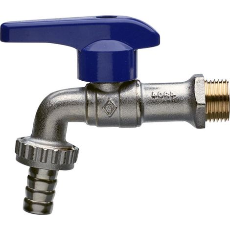robinet irrigation - a tournant sphérique - 15 x 21 - 20 x 27 - laiton chromé - altech 3152031 (1/2)