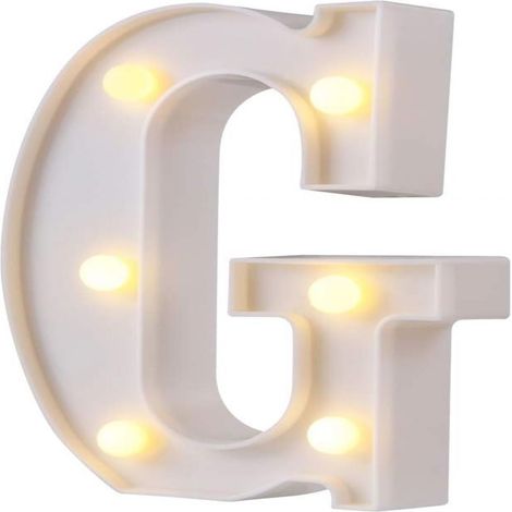 Lettre Lumineuse LED - 1 Lettre En Plastique Écologique - Pour Décoration Intérieure Extérieure Fêtes Occasions Spéciales - Alimentée Par Piles (1/5)