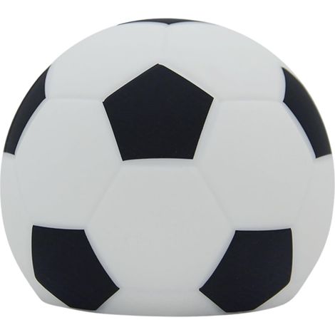 Veilleuse de football – Lampe LED rechargeable en silicone 7 couleurs Matériau ABS + silicone avec contrôle tactile, taille compacte de 9,9 cm, batterie rechargeable de 700 mAh, veilleuse décorative (1/5)