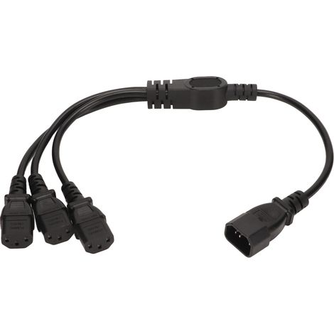 Câble d'alimentation universel IEC 320 C14 vers 3 x C13, adaptateur de division Y pour prises multiples (1/5)