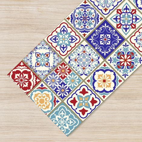 Tappeto da cucina antiscivolo, antimacchia passatoia multiuso 50x100 - Mattonella