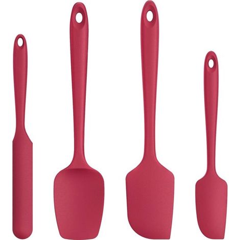 Juego de 4 espátulas de silicona: Espátula para masa U-Taste Kitchen,resistente al calor hasta 315 ℃,con revestimiento antiadherente (1/5)