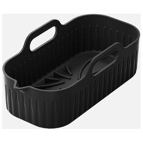Bandeja silicona manacor freidora aire 8x20x12cm negra superf.antiadherente