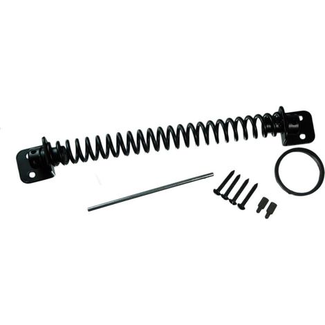 One Stop DIY Lot de 4 ressorts de portail réglables avec vis et fixations Noir 250 mm