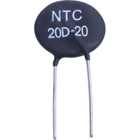 Thermistance NTC 20D-20 pour la limitation du courant d'appel des alimentations pour lampes fluocompactes, noire (1/5)