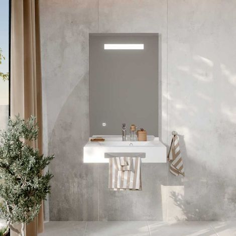 LEA 70 cm hângende Waschtischplatte mit LED-Spiegel ElÈgance ht105 (1/3)