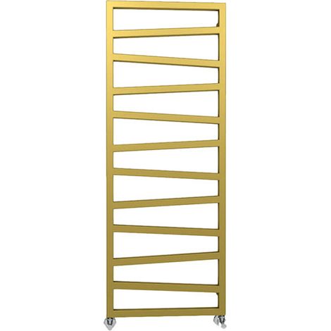 Gold-Heißwasser-Handtuchtrockner, 600 mm hoch und 500 mm breit - 248 Watt - ZIG600/500SXBRA