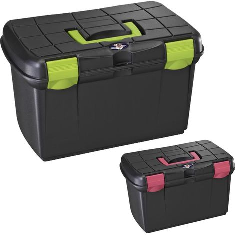 Noir et vert - Coffre avec plateau intérieur amovible et renfort pour une capacité d'assise de 100 kg