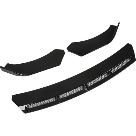 3x Becquet Avant Lèvre Carrosserie Kit Spoiler Universel Aile Auto Tuning Noir Accessoire Véhicule (1/5)