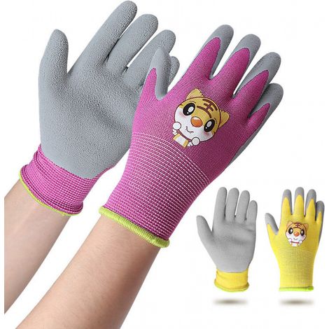 Filiyano-Gants de jardinage pour enfants, lot de 2, gants de protection imperméables pour enfants (1/5)