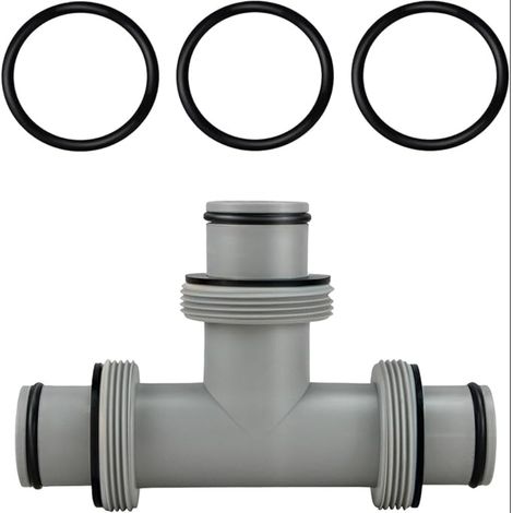Raccord de tuyau en T pour tuyau de 38 mm, adaptateur de tuyau de piscine, valve 3 voies 38 mm, kit de raccordement pour tuyaux de piscine (pièce en T 1,5") (1/5)