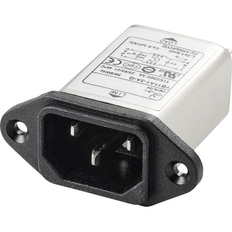 TRU COMPONENTS TC-10101444 Netzfilter mit Kaltgerätebuchse 250 V/AC 3 A 1.8 mH 1 St. (1/3)
