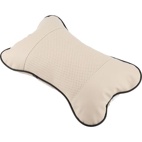 Appui-tête auto souple 1 pièce Coussin de soutien cou et tête pour siège voiture Respirant Beige (1/5)