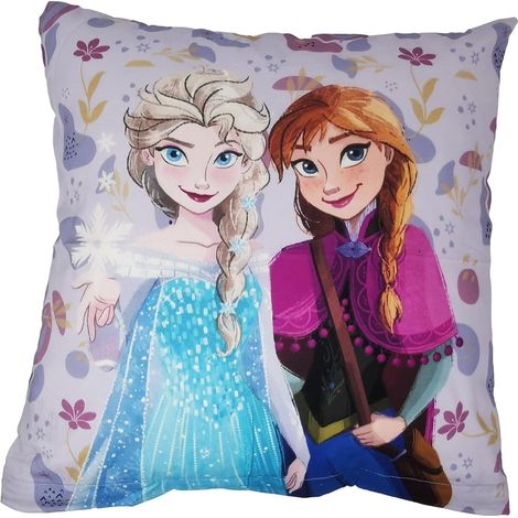 Housse de coussin décorative pour enfant - 40 x 40 cm - Sans rembourrage - Sans coussin - En coton (La Reine des Neiges 02 A1) (1/5)