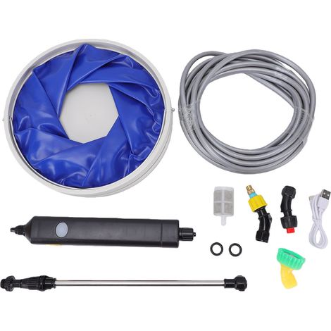 Pulvérisateur électrique 9L seau 3 buses poteau télescopique haute pression Rechargeable alimenté par batterie pour cour pelouse jardin (1/5)